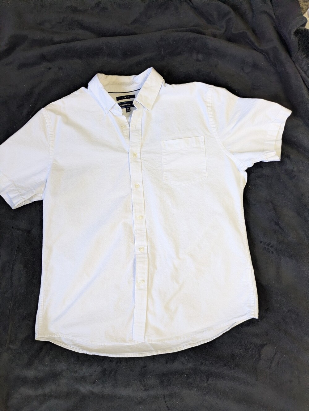 Men's Cotton Dress Tshirt Button Down Slim XL